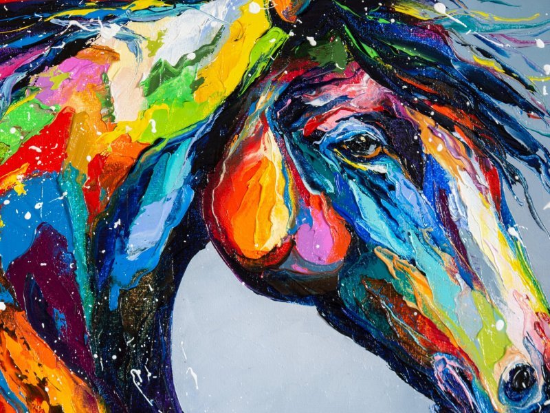 Colorful horse Painting by Liubov Kuptsova