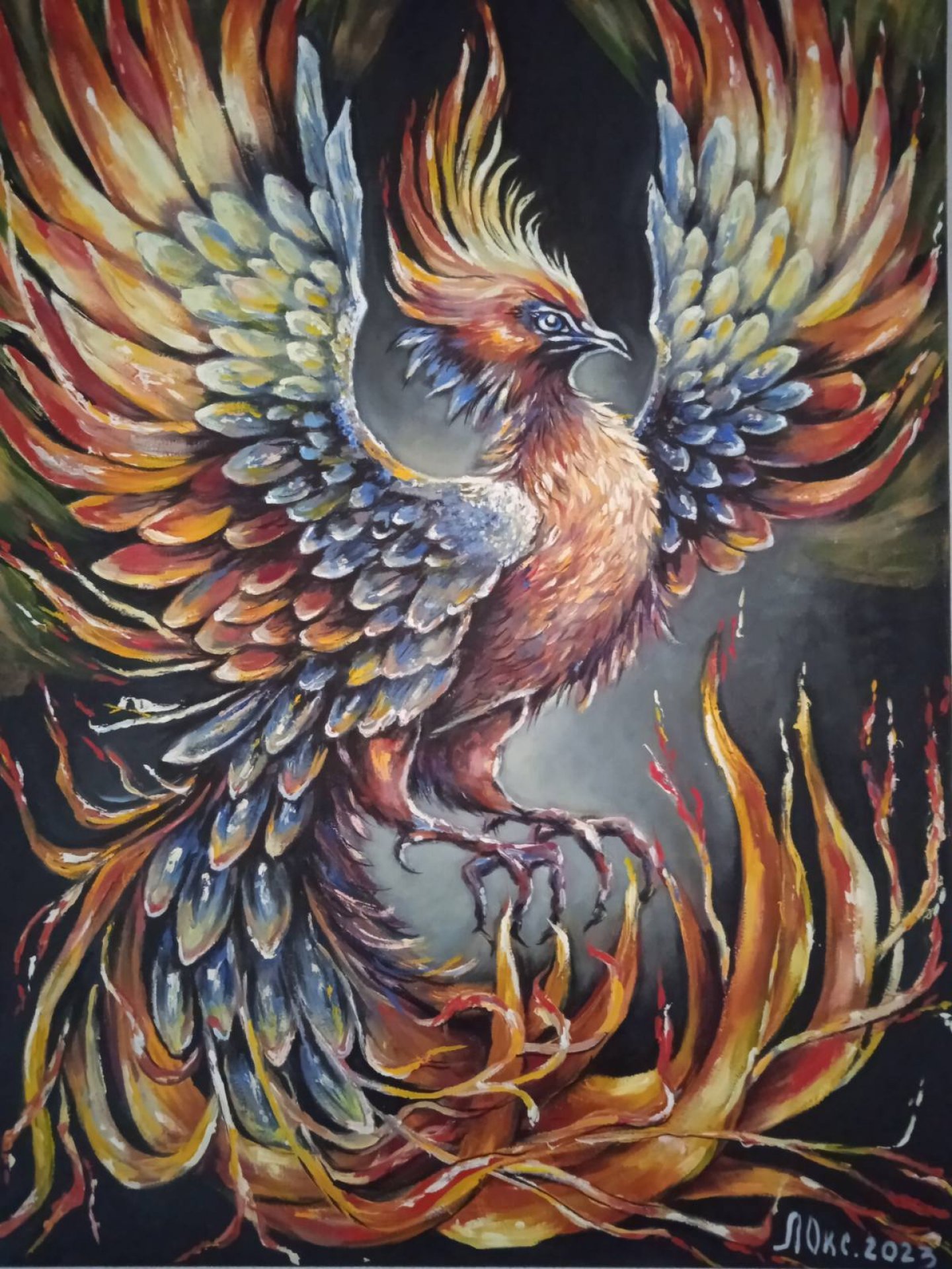 Fénix Pintura de Oksana Litovkina - Jose Art Gallery