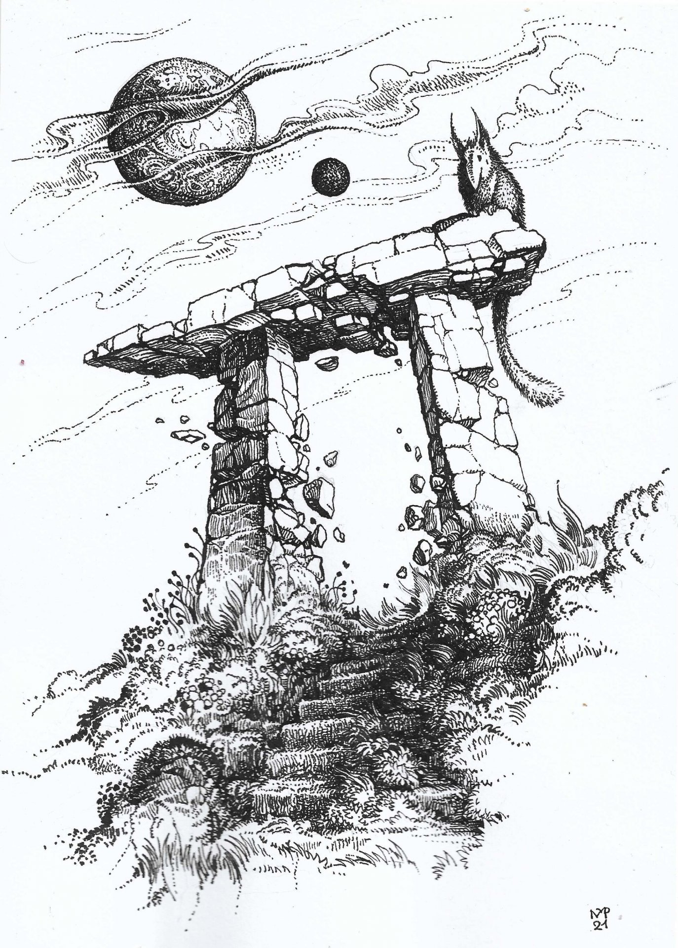 the-gate-drawing-nenad-pantic-jose-art-gallery