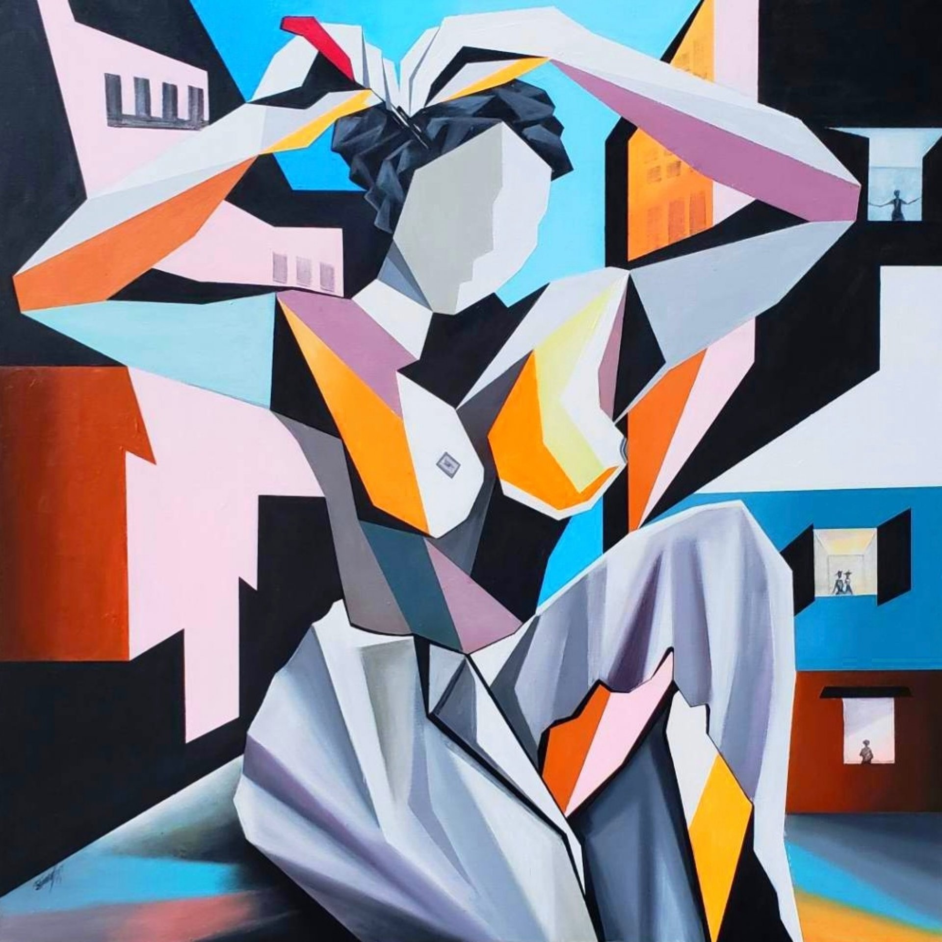 Luxtury lady Drawing - Ndak Fall - Jose Art Gallery