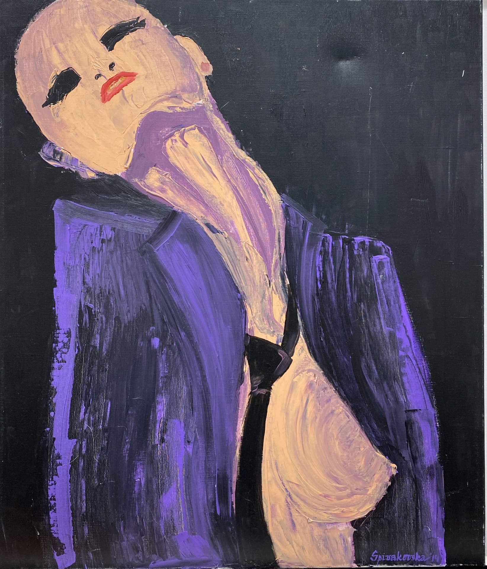 Tired to be strong Painting by Lidiya Spivakovska