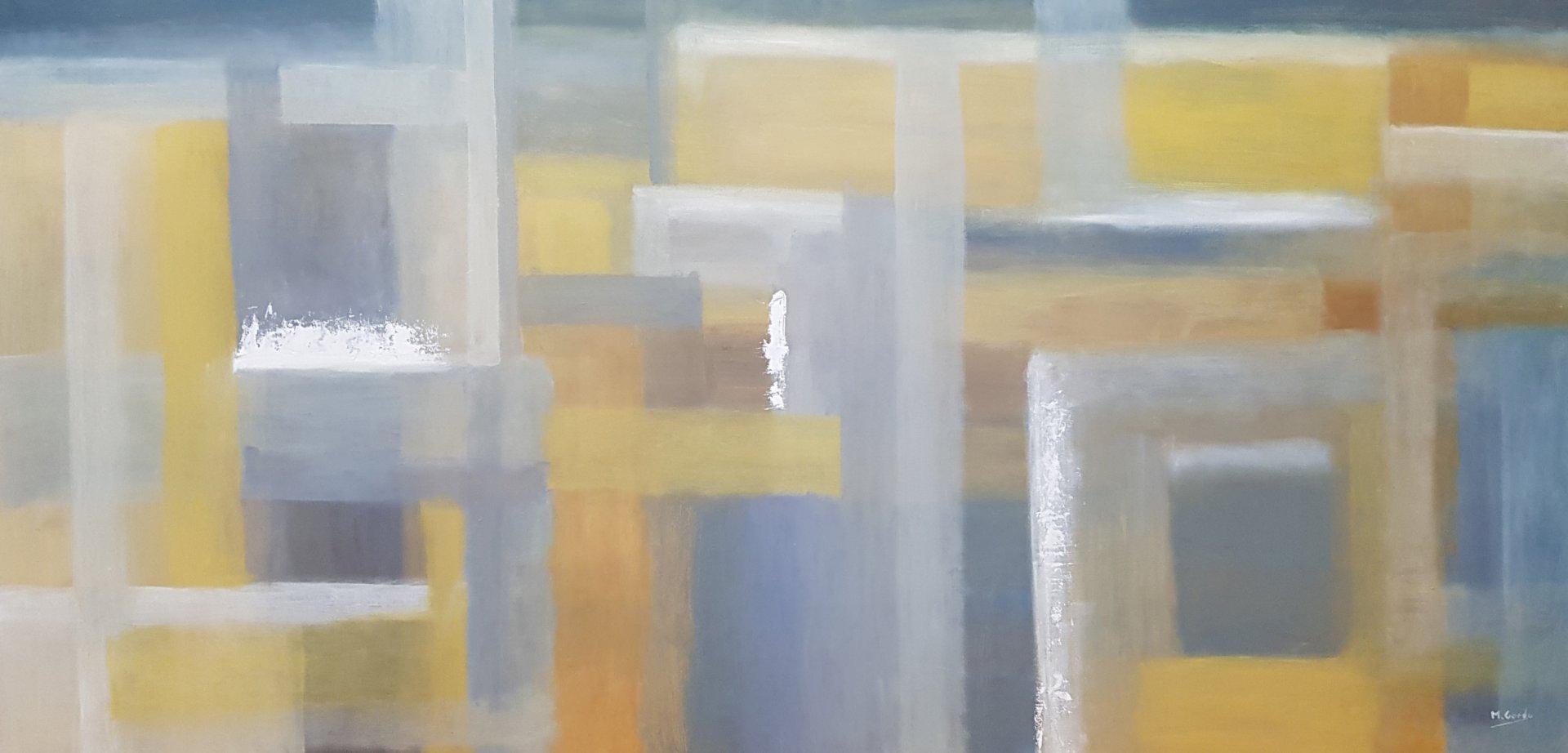 Geometric abstraction Painting by Mercedes Gordo - Jose Art Gallery