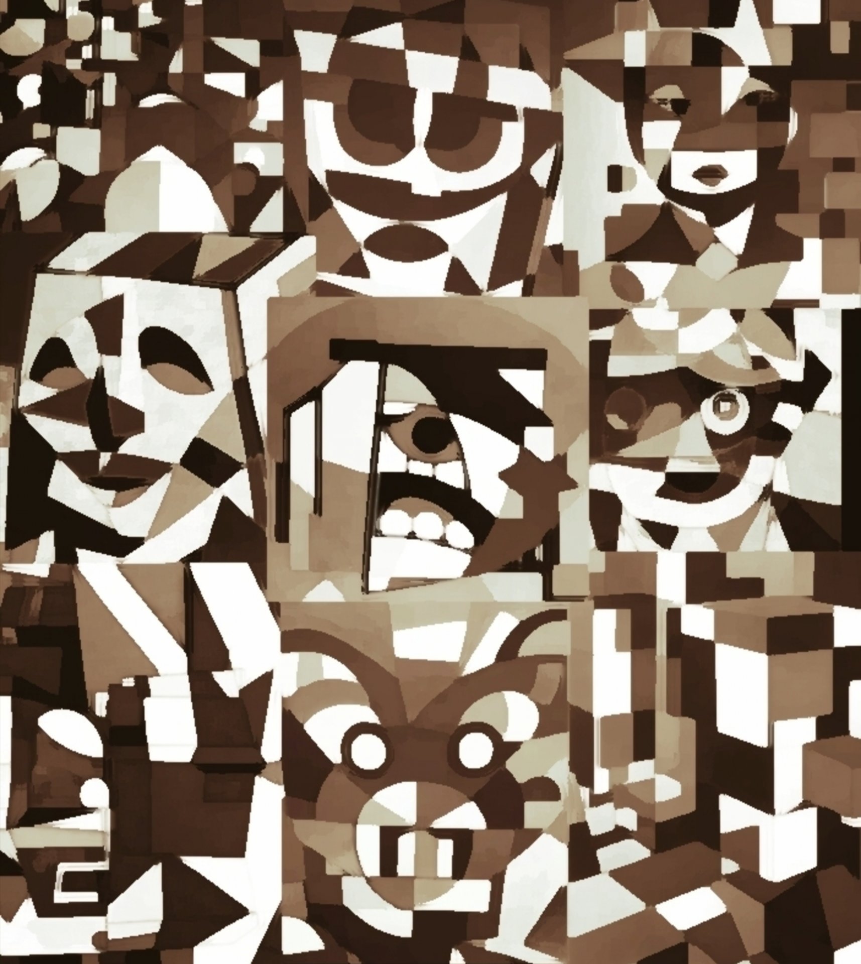 Masks Painting by Konstantin Gallari - Jose Art Gallery
