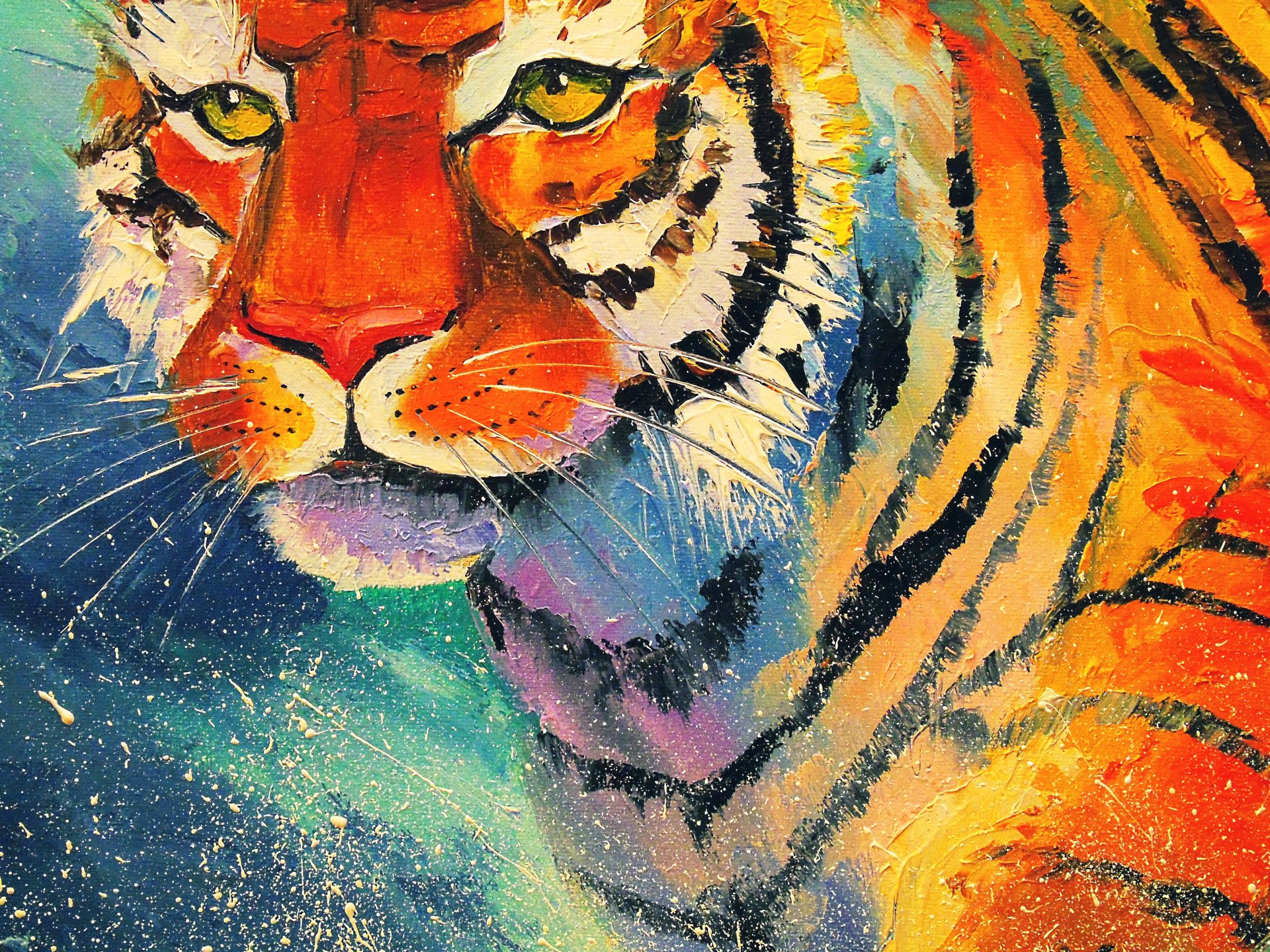 Tiger Painting by Olha Darchuk Jose Art Gallery