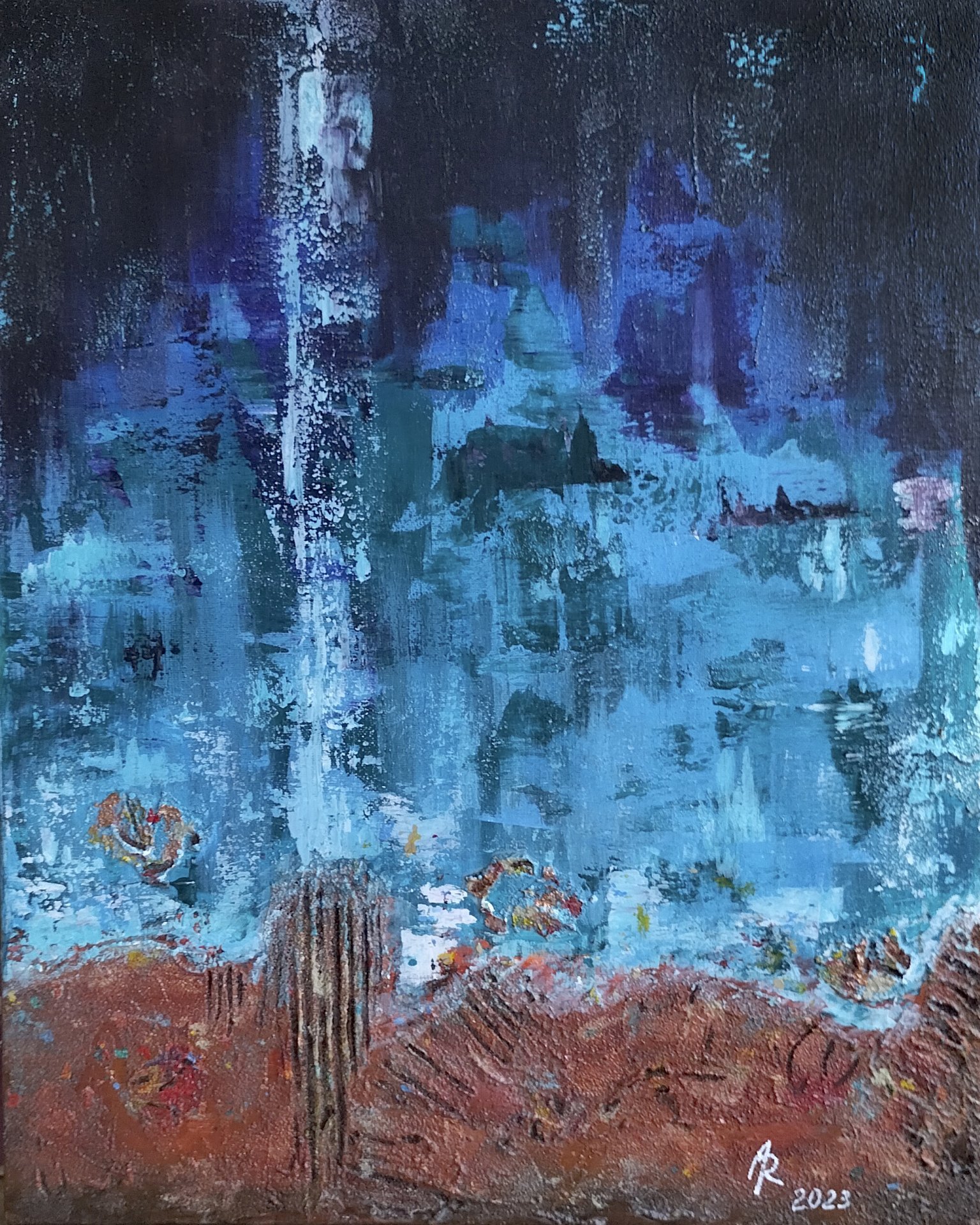 Dive into the light Painting by Alyona Rudenko