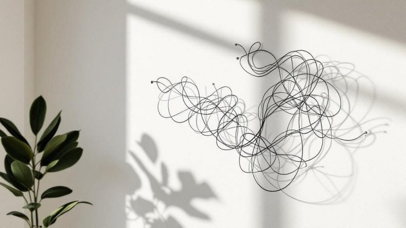 Sculptural Wire Art Installations