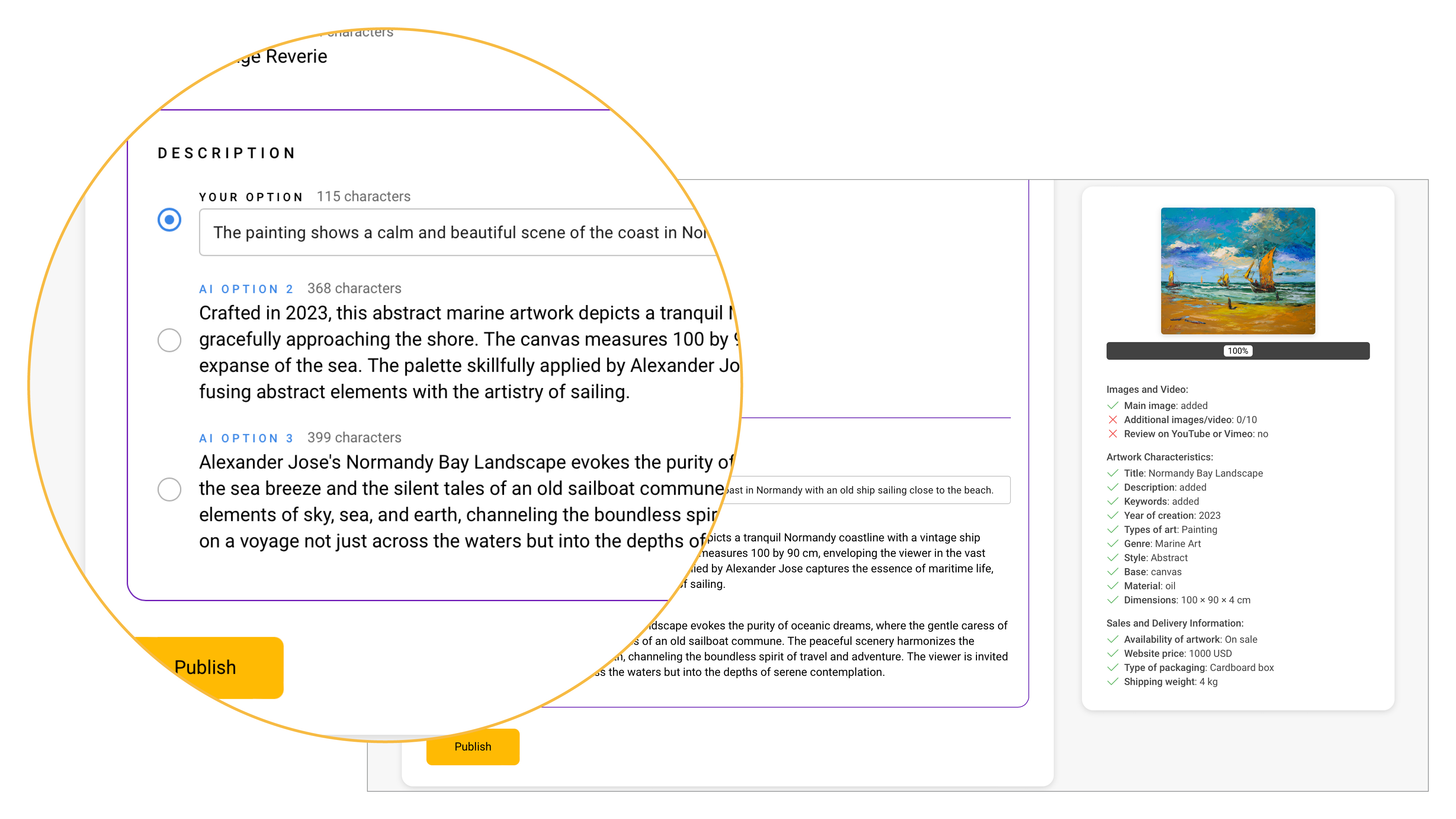 AI IN ART ARTWORK NAME AND DESCRIPTION GENERATOR